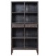 LIBRERIA ESTANTERIA MADERA PINO DECAPADA EN NEGRO MDMHOGAR