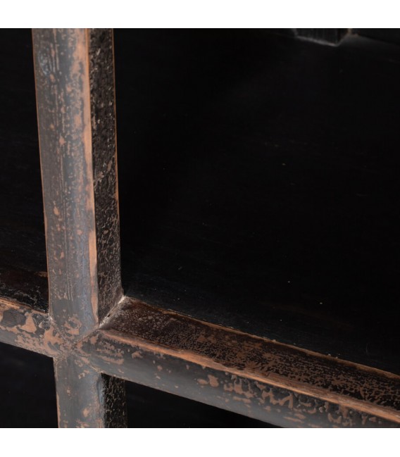 LIBRERIA ESTANTERIA 110 X 44 X 215 CHANIE MADERA PINO DECAPADA EN NEGRO