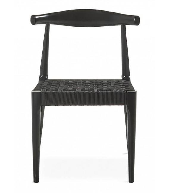 SILLA COMODA MADERA Y CUERDA COLOR NEGRO