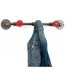 PERCHERO DE PARED TUBERIA METAL GRIS Y ROJO MDMHOGAR