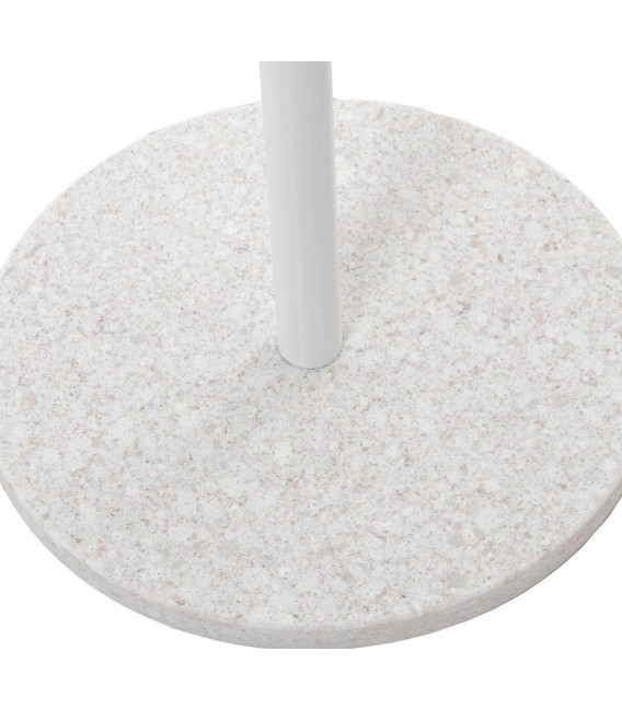 PERCHERO DE PIE 6 COLGADORES METAL Y MARMOL BLANCO MADERA NATURAL