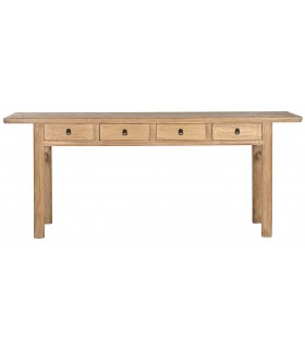 CONSOLA DE ENTRADA MUY GRANDE MADERA OLMO NATURAL