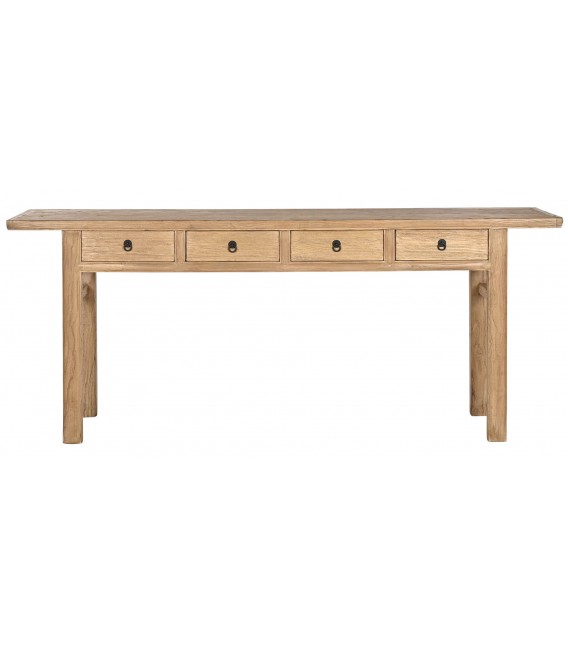 CONSOLA DE ENTRADA MUY GRANDE MADERA OLMO NATURAL