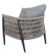 SET EXTERIOR SOFA 2 SILLONES Y MESA DE CENTRO ALUMINIO Y MIMBRE
