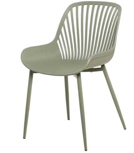 SILLA COMODA Y ORIGINAL METAL Y POLIPROPILENO VERDE