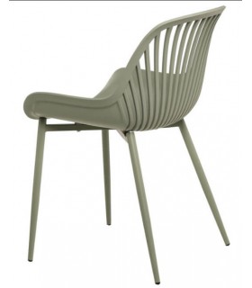 SILLA COMODA Y ORIGINAL METAL Y POLIPROPILENO VERDE