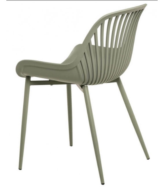 SILLA COMODA Y ORIGINAL METAL Y POLIPROPILENO VERDE