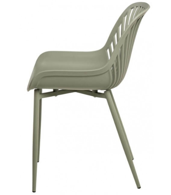 SILLA COMODA Y ORIGINAL METAL Y POLIPROPILENO VERDE