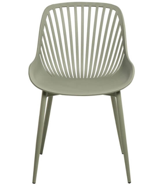 SILLA COMODA Y ORIGINAL METAL Y POLIPROPILENO VERDE