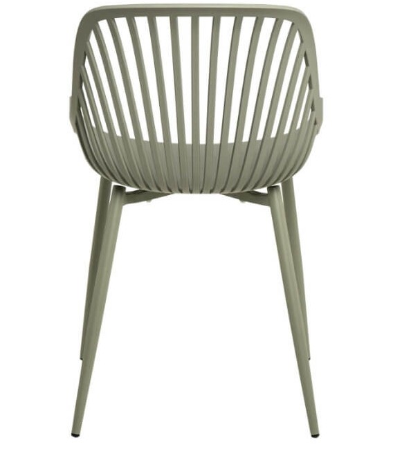 SILLA COMODA Y ORIGINAL METAL Y POLIPROPILENO VERDE