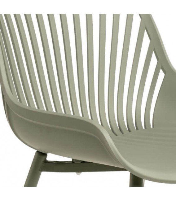 SILLA COMODA Y ORIGINAL METAL Y POLIPROPILENO VERDE