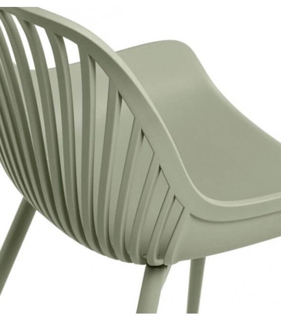 SILLA COMODA Y ORIGINAL METAL Y POLIPROPILENO VERDE