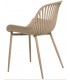 SILLA COMODA Y RESISTENTE METAL Y POLIPROPILENO BEIGE