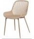 SILLA COMODA Y RESISTENTE METAL Y POLIPROPILENO BEIGE