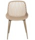 SILLA COMODA Y RESISTENTE METAL Y POLIPROPILENO BEIGE