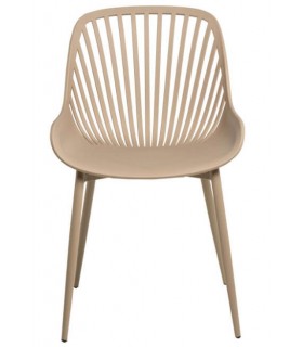 SILLA COMODA Y RESISTENTE METAL Y POLIPROPILENO BEIGE