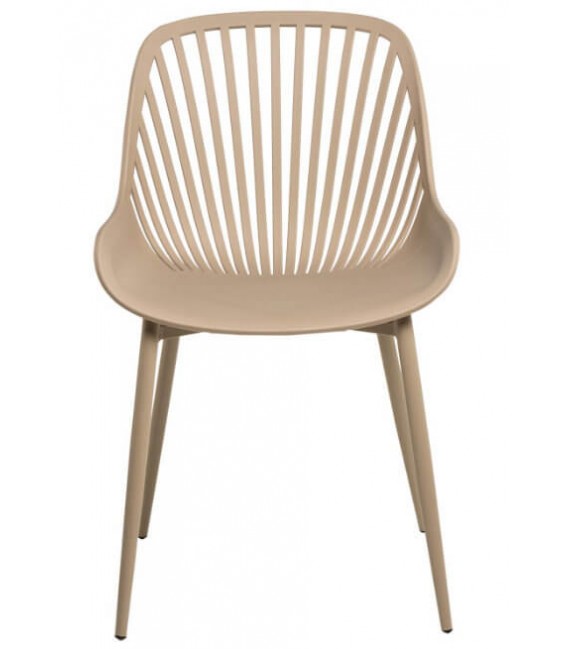 SILLA COMODA Y RESISTENTE METAL Y POLIPROPILENO BEIGE