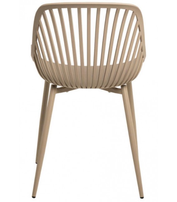 SILLA COMODA Y RESISTENTE METAL Y POLIPROPILENO BEIGE