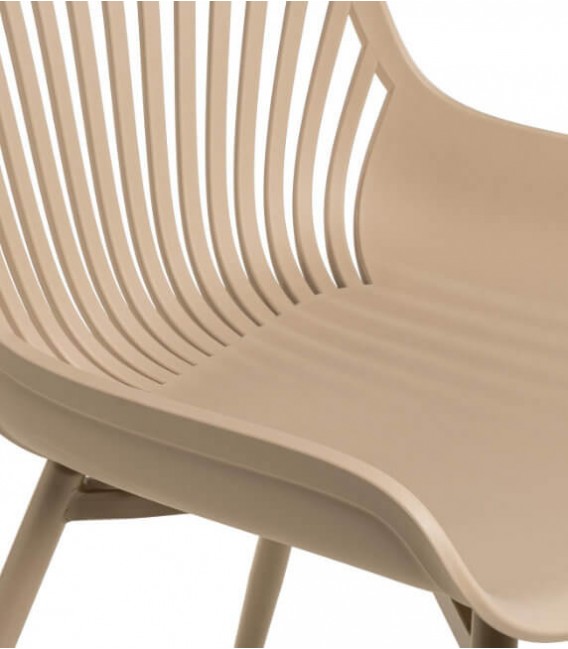 SILLA COMODA Y RESISTENTE METAL Y POLIPROPILENO BEIGE