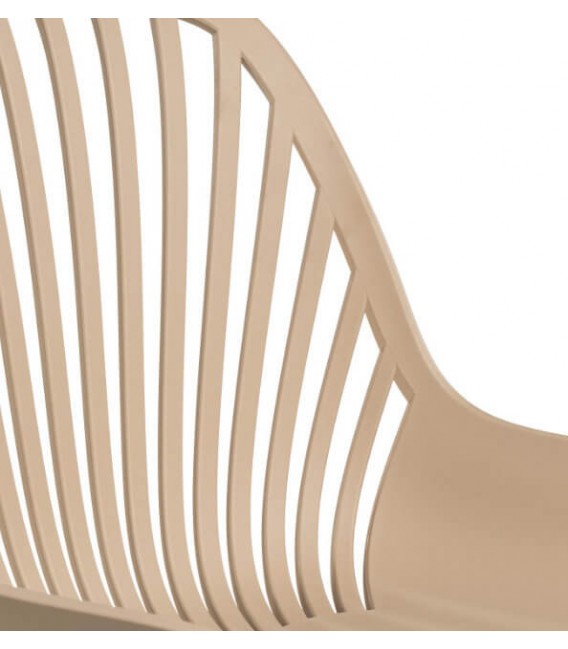 SILLA COMODA Y RESISTENTE METAL Y POLIPROPILENO BEIGE