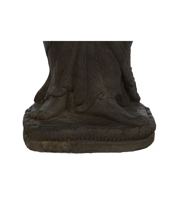 Figura alta diosa javanesa cemento, bronce antiguo