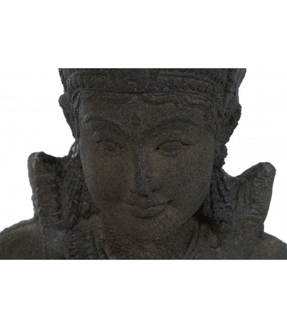 Figura alta diosa javanesa cemento, bronce antiguo