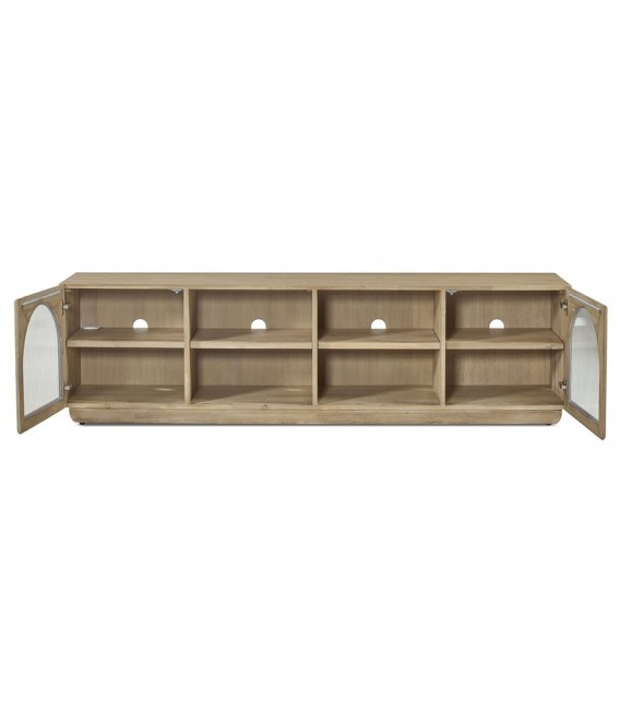 Mueble de TV grande en madera de mango acabado natural