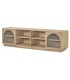 Mueble de TV grande en madera de mango acabado natural