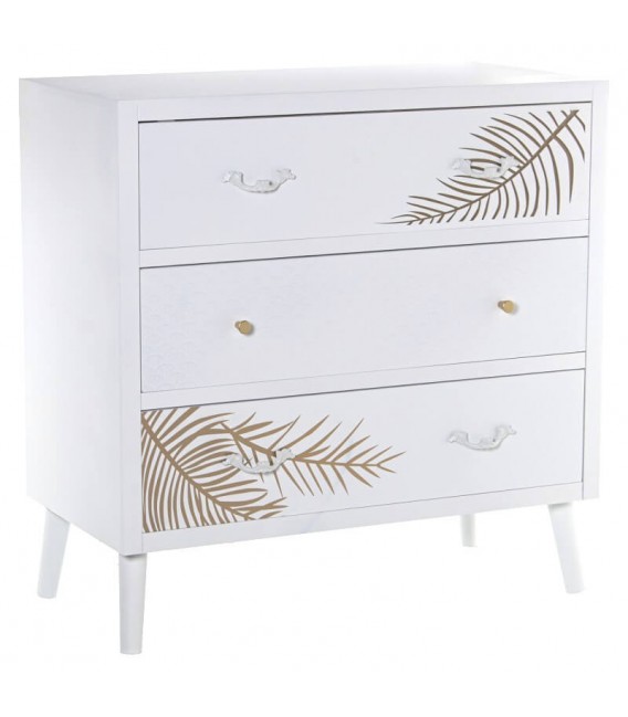 Cómoda pequeña con 3 cajones de estilo art decó chic