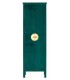 Armario alacena estilo oriental verde craquelado tirador dorado.