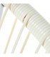 Sillón auxiliar exterior acero blanco y ratán sintético color crema