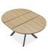Mesa de comedor redonda extensible estilo industrial