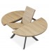 Mesa de comedor redonda extensible estilo industrial