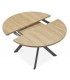 Mesa de comedor redonda extensible estilo industrial