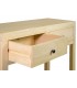 Consola de entrada 2 cajones madera maciza de mindi acabado natural,