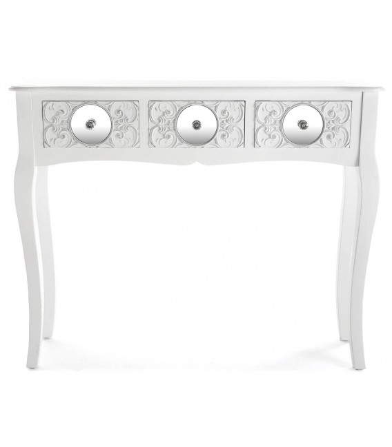Consola de entrada estilo romântico poco fondo para halls o pasillos.
