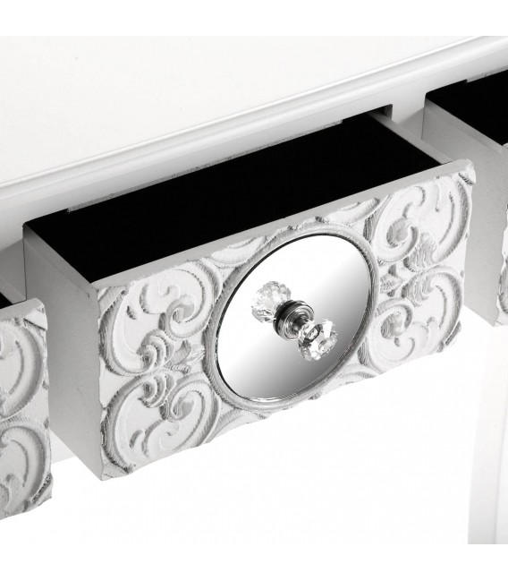 Consola de entrada estilo romântico poco fondo para halls o pasillos.