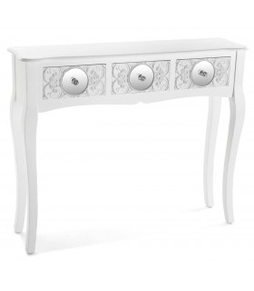Consola de entrada estilo romântico poco fondo para halls o pasillos.
