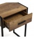 Mesita de noche pequeña estilo industrial con un cajón