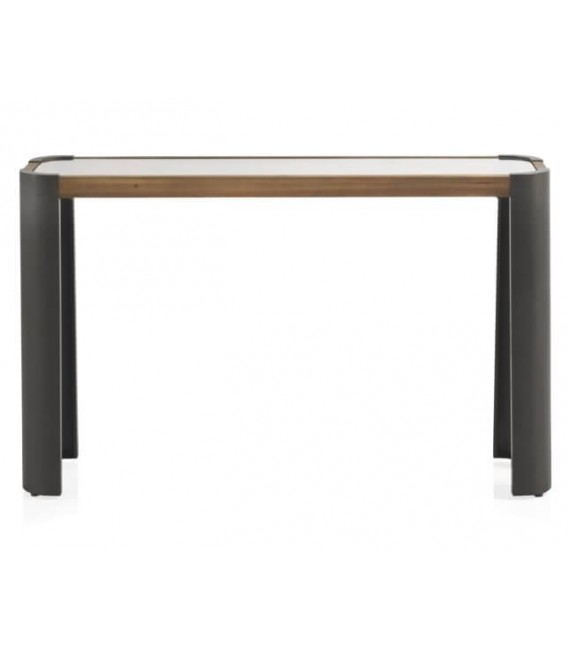 Consola de entrada estilo industrial madera patas metal gris