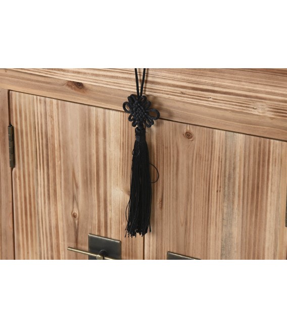 Mesita de noche estilo oriental madera de abeto natural mdmhogar