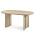 Mesa de comedor ovalada fija madera de mango natural mdmhogar