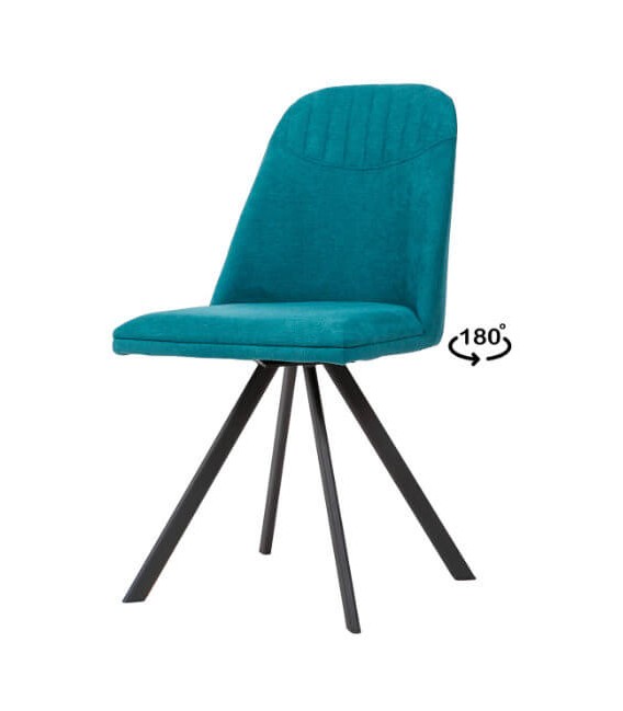 Silla tapizada asiento giratorio con sistema retorno diseño original.