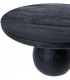 Mesa de centro redonda madera de mango teñida color negro