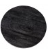 Mesa de centro redonda madera de mango teñida color negro
