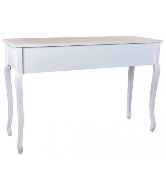 Mesa escritorio de estilo romántico, blanca coordinada