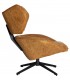 Sillón giratorio estilo art deco giratorio color mostaza