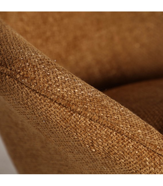 Sillón giratorio estilo art deco giratorio color mostaza