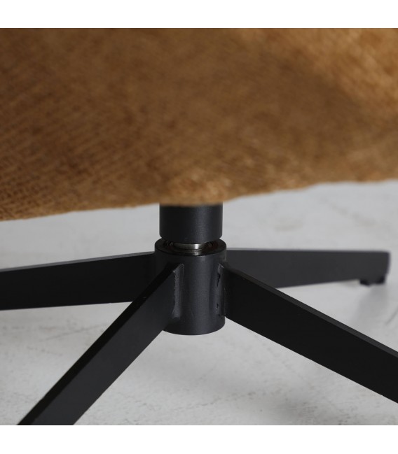 Sillón giratorio estilo art deco giratorio color mostaza