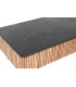 Mesa de centro rectangular 1 cajón ,madera acacia mármol negro